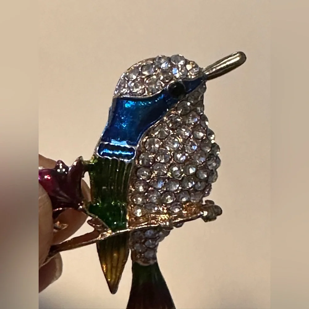 Bird Rhinestones Pin - Picture 3 of 10